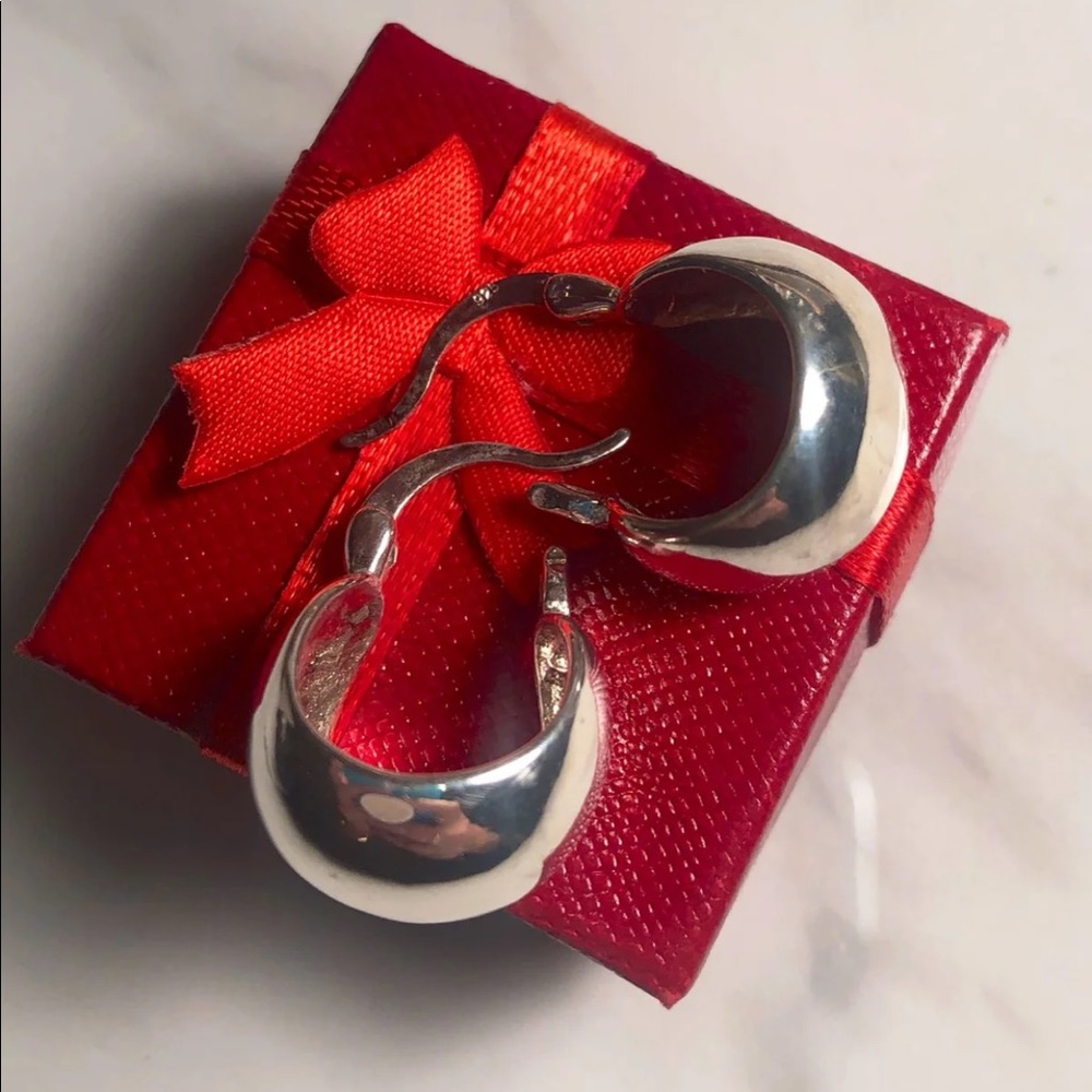 Sterling silver hoops